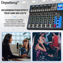 Mixer de som Depusheng de 4/7 canais, console digital portátil profissional de