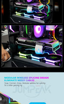 Jumpeak cs120 argb ventilador de refrigeração 360mm 240mm modular empilhável