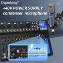 Mixer de som Depusheng de 4/7 canais, console digital portátil profissional de