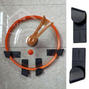 1/2/12 pçs pote tampa titular fixado na parede pendurado titular para pan pote