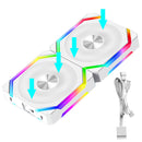 Jumpeak cs120 argb ventilador de refrigeração 360mm 240mm modular empilhável