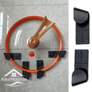 1/2/12 pçs pote tampa titular fixado na parede pendurado titular para pan pote