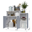 Armário Cozinha Fruteira Multiuso Cozinha com Tampo para Microondas e Galão de Àgua