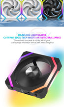 Jumpeak cs120 argb ventilador de refrigeração 360mm 240mm modular empilhável