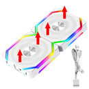 Jumpeak cs120 argb ventilador de refrigeração 360mm 240mm modular empilhável