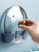 1/2/12 pçs pote tampa titular fixado na parede pendurado titular para pan pote