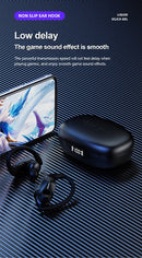 Lenovo-Fones de Ouvido Esportivos Sem Fio com Microfone, Controle de Botão, Dis