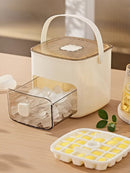 Máquina de fazer gelo portátil com gaveta de armazenamento, máquina de fazer