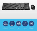 KIT TECLADO E MOUSE SEM FIO MULTILASER TECLAS FLUTUANTES PRETO TC251
