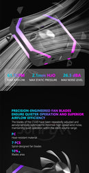 Jumpeak cs120 argb ventilador de refrigeração 360mm 240mm modular empilhável