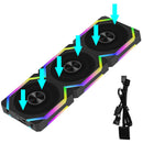 Jumpeak cs120 argb ventilador de refrigeração 360mm 240mm modular empilhável