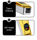 Máquina de cortar cabelo dourada sem fio, conjunto de duas peças, corte de cab