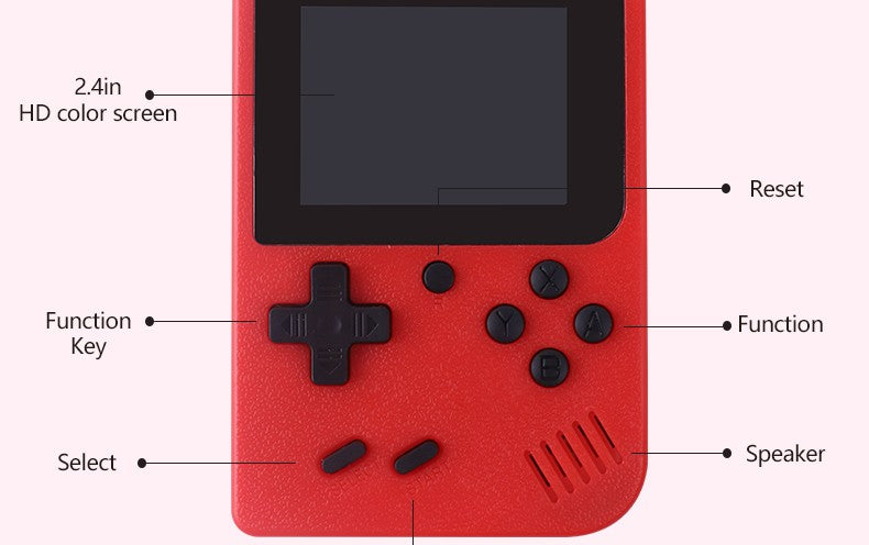 2.4 Polegada tela lcd retro console de videogame embutido 400 em console de jogo