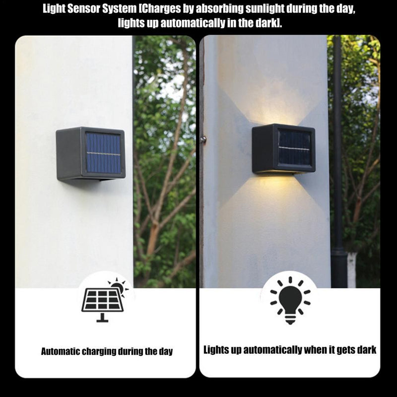 Sensor de movimento solar luz sensor de movimento luzes da cerca para fora à pr