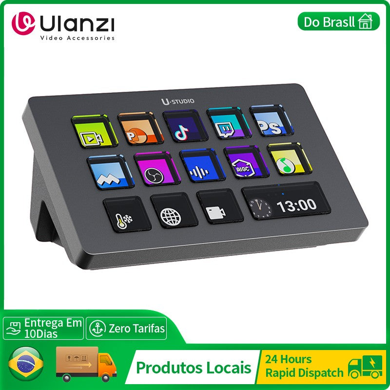 Console de produção Ulanzi D200 e controlador de estúdio para jogos/escritór