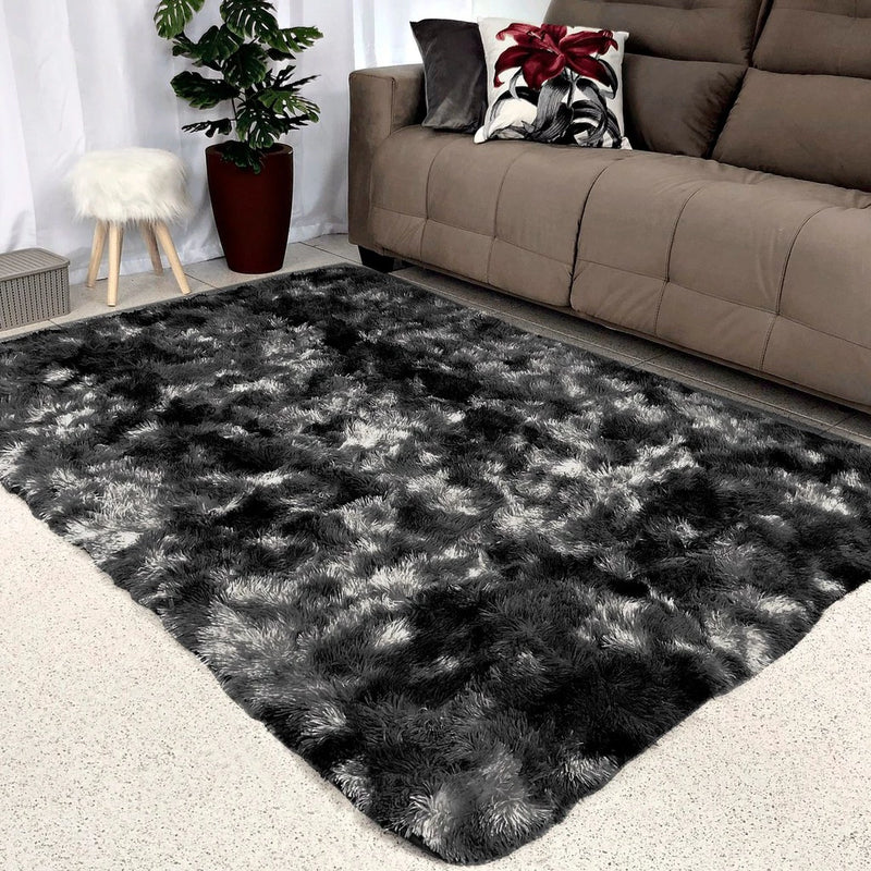 Tapete Sala 1,50 x 1,00 Quarto Peludo Felpudo Cores