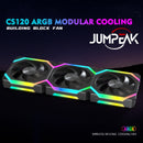Jumpeak cs120 argb ventilador de refrigeração 360mm 240mm modular empilhável