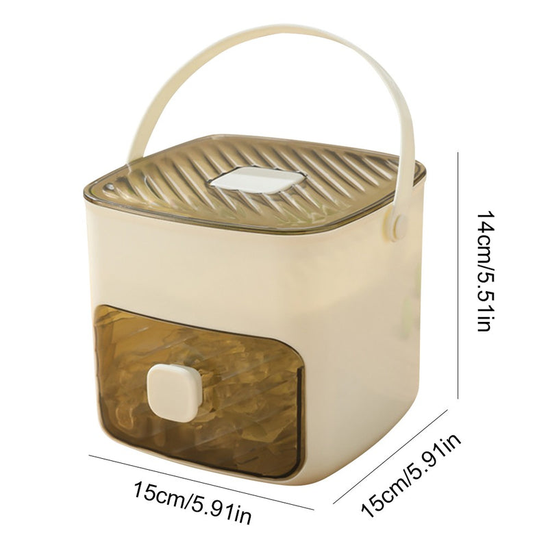 Máquina de fazer gelo portátil com gaveta de armazenamento, máquina de fazer