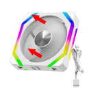 Jumpeak cs120 argb ventilador de refrigeração 360mm 240mm modular empilhável