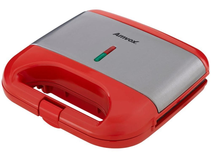 Sanduicheira Grill Amvox Vermelho 750W Lar - 220V