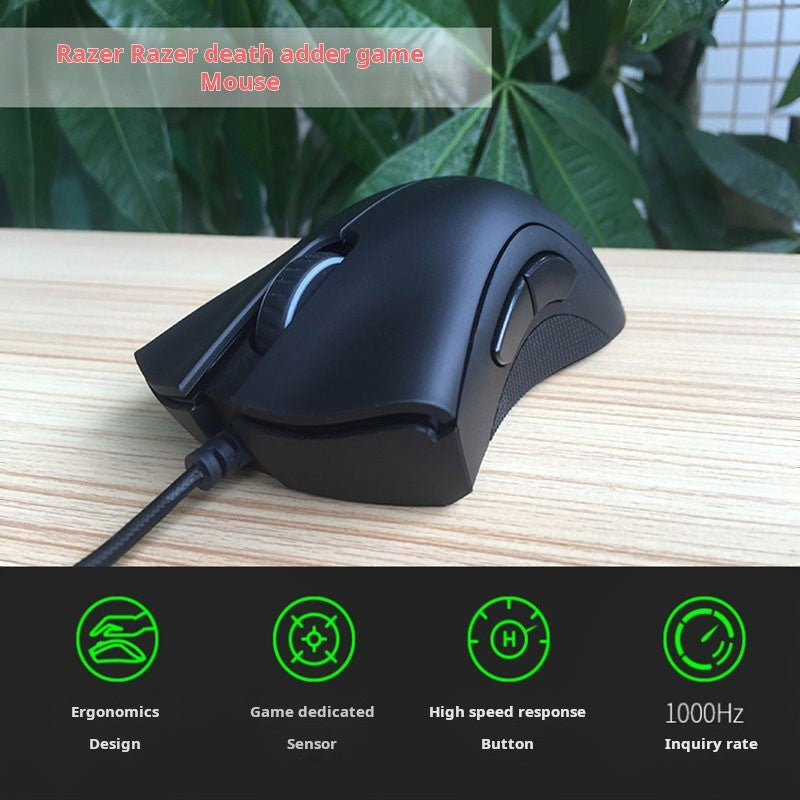 Razer DeathAdder Essential Wired Gaming Mouse / Mouse Com Fio 6400DPI 5 Botões