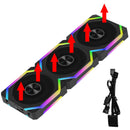 Jumpeak cs120 argb ventilador de refrigeração 360mm 240mm modular empilhável