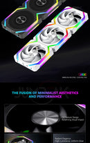 Jumpeak cs120 argb ventilador de refrigeração 360mm 240mm modular empilhável