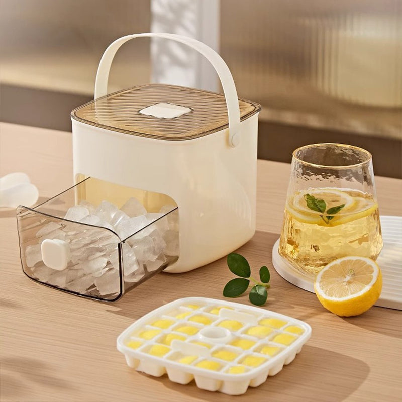Máquina de fazer gelo portátil com gaveta de armazenamento, máquina de fazer