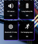 Lenovo-Fones de Ouvido Esportivos Sem Fio com Microfone, Controle de Botão, Dis