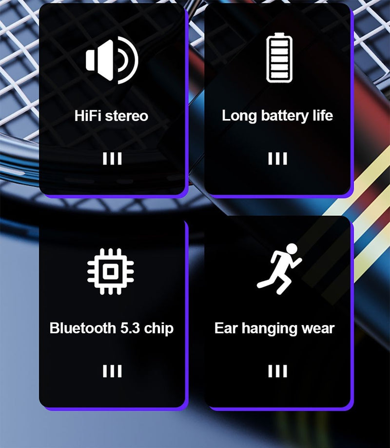 Lenovo-Fones de Ouvido Esportivos Sem Fio com Microfone, Controle de Botão, Dis