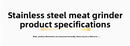 Moedores de carne elétricos triturador de alimentos aço inoxidável multifunci