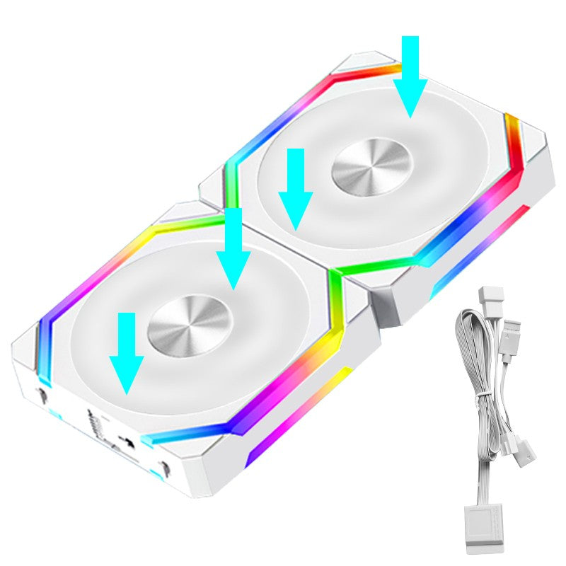 Jumpeak cs120 argb ventilador de refrigeração 360mm 240mm modular empilhável