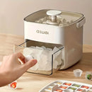 Máquina de fazer gelo de 48 cubos com tampa de fácil imprensa - camada dupla,