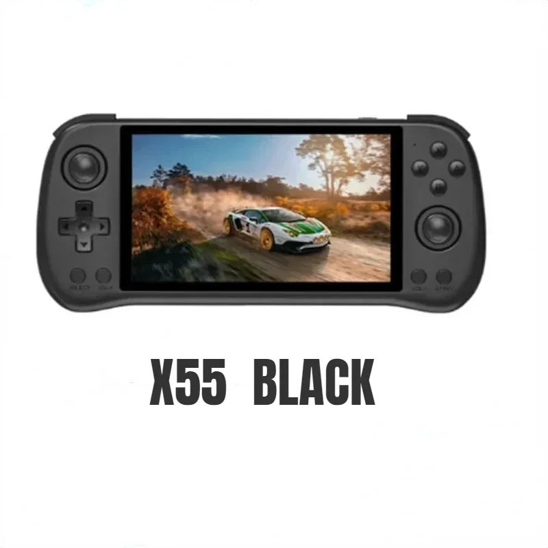 Powkiddy x55 retro portátil consoles de jogos de vídeo sistema linux tv hdmi r