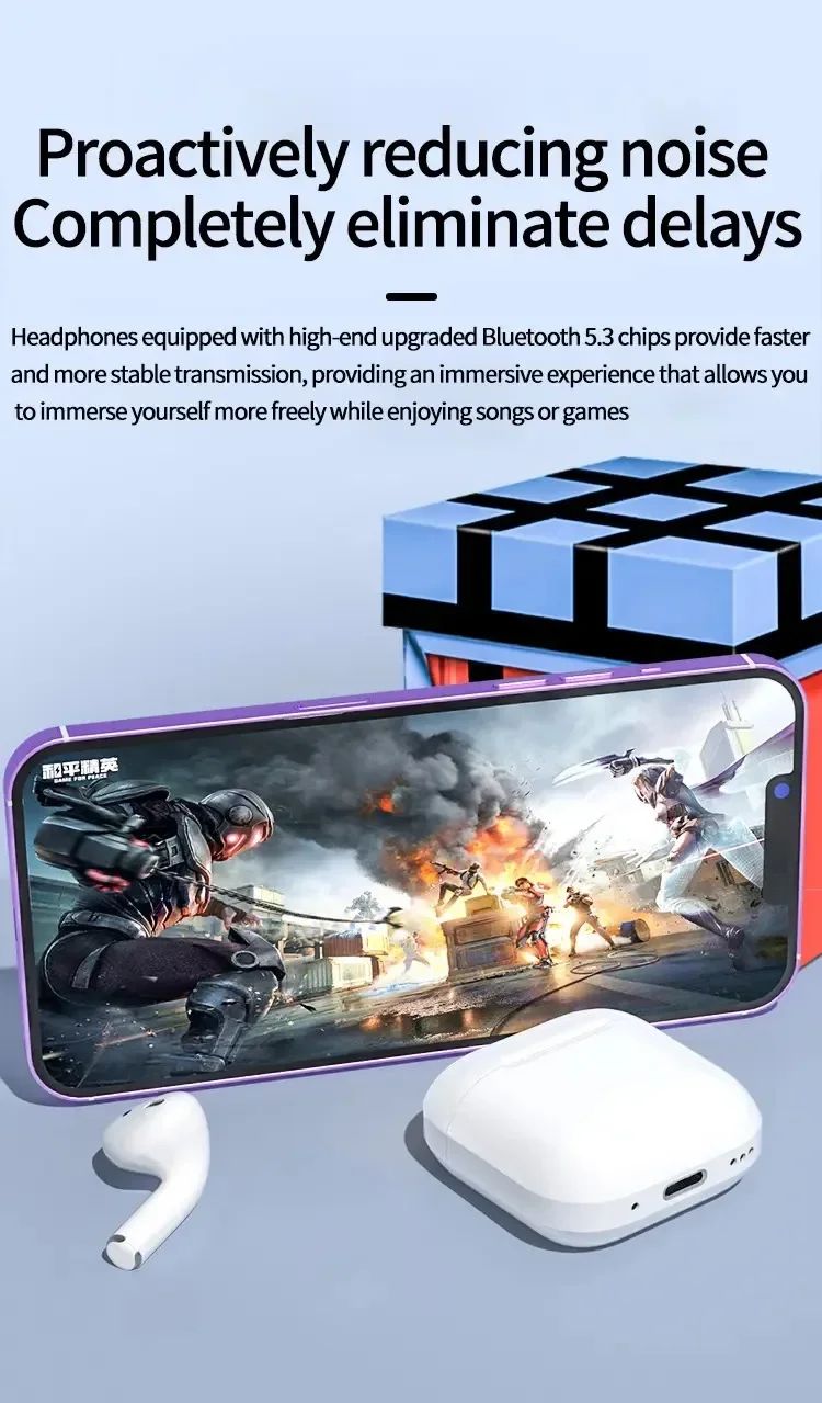 Para airpods originais pro4 pro 4c-tipo sem fio fone de ouvido bluetooth e no ou