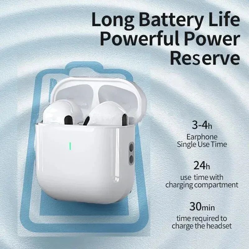 Para airpods originais pro4 pro 4c-tipo sem fio fone de ouvido bluetooth e no ou