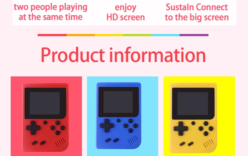 2.4 Polegada tela lcd retro console de videogame embutido 400 em console de jogo