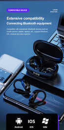 Lenovo-Fones de Ouvido Esportivos Sem Fio com Microfone, Controle de Botão, Dis