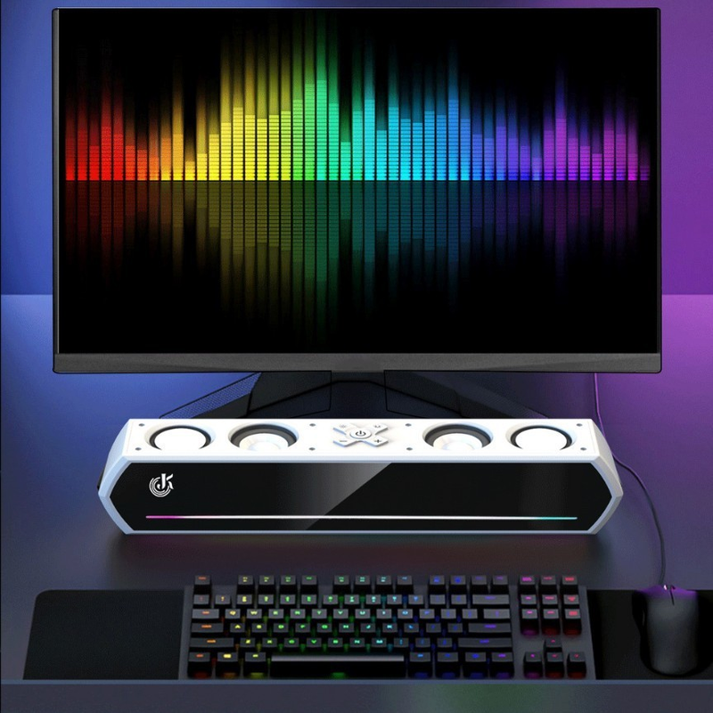 Caixa de Som Bluetooth Potente Com 4 Alto Falantes 30W Soundbar PC Notebook TV