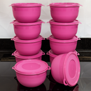 Kit 10 Potes Bowl 1300ml Plástico com Tampa reforçado Cozinha Marmita Micro-ondas, freezer