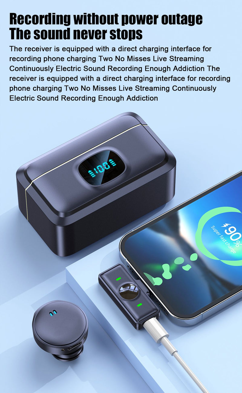 WIFIT Plug and Play 2.4G Chip Microfone de colar com botão de sucção magnéti