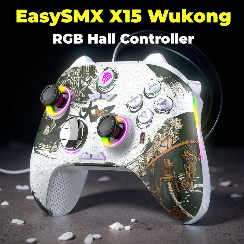 EasySMX X15 Controle de jogo sem fio Bluetooth Gamepad Compatível com PC/NS/TV/