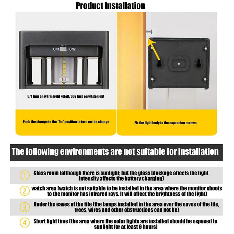 Sensor de movimento solar luz sensor de movimento luzes da cerca para fora à pr