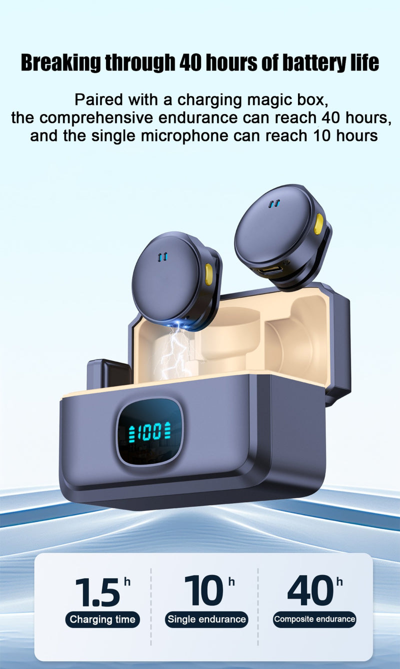 WIFIT Plug and Play 2.4G Chip Microfone de colar com botão de sucção magnéti