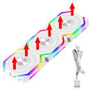 Jumpeak cs120 argb ventilador de refrigeração 360mm 240mm modular empilhável