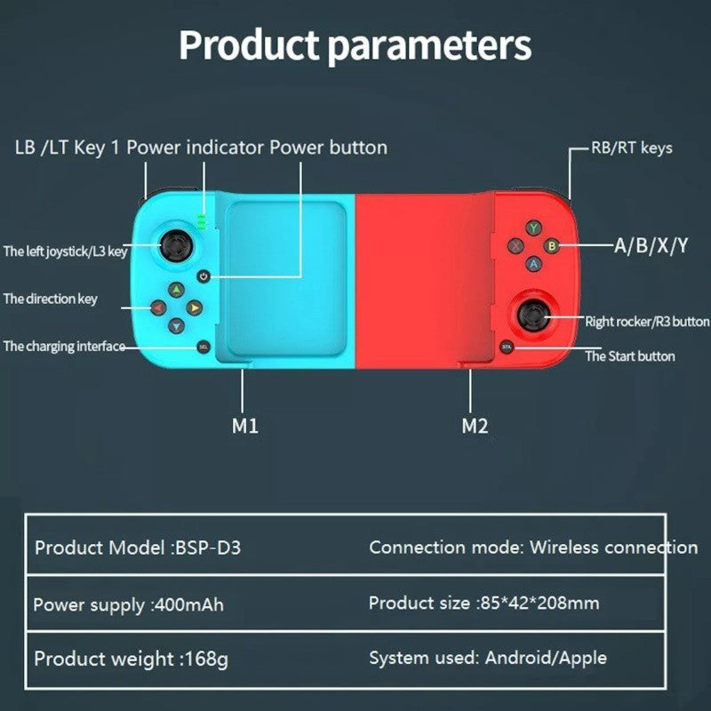 Controle Joystick Wireless Bluetooth Celular Android IOS PC