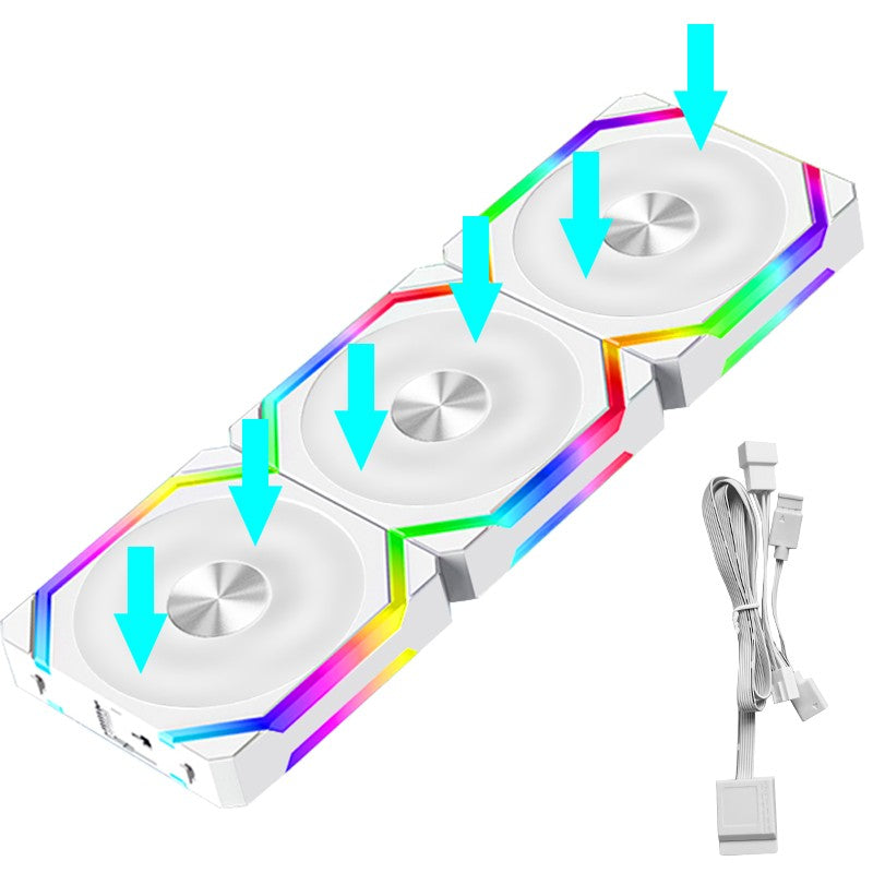 Jumpeak cs120 argb ventilador de refrigeração 360mm 240mm modular empilhável