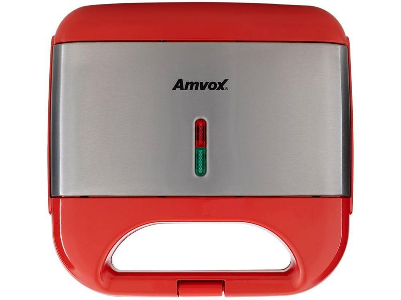 Sanduicheira Grill Amvox Vermelho 750W Lar - 220V