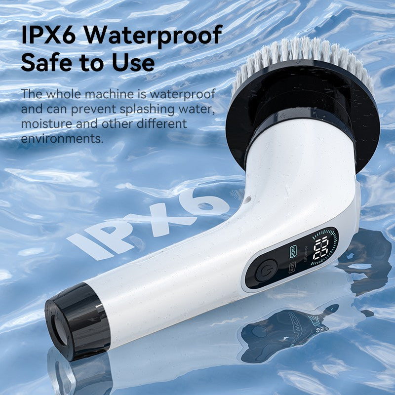 Escova de limpeza elétrica sem fio, portátil, chuveiro, limpador giratório, m