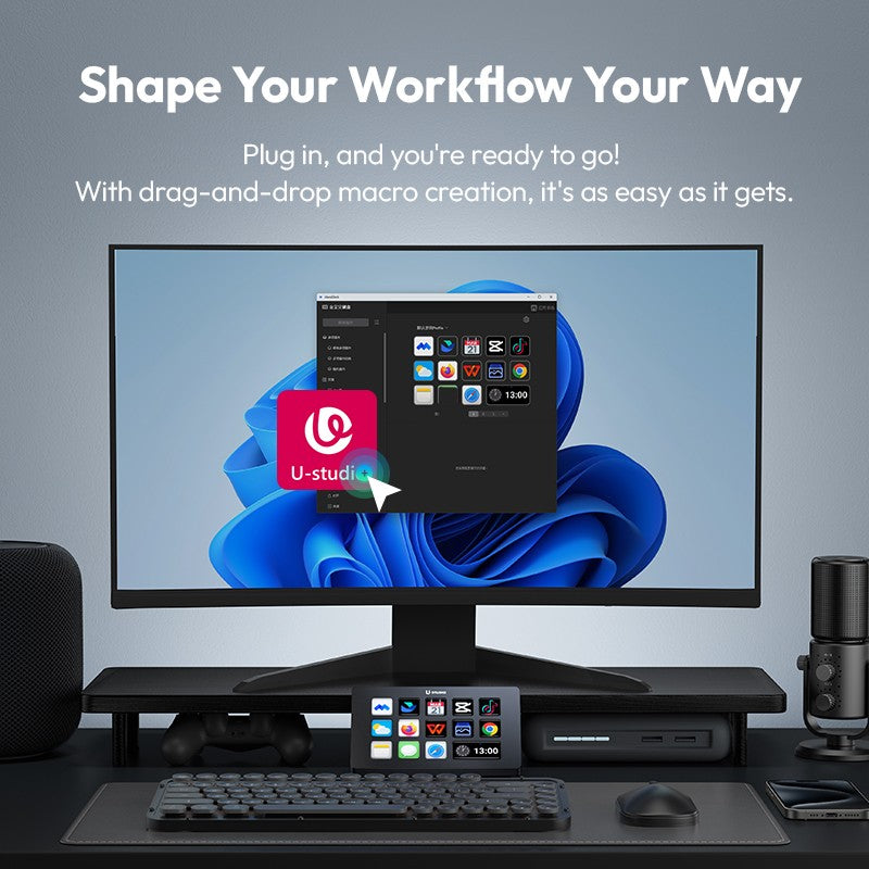 Console de produção Ulanzi D200 e controlador de estúdio para jogos/escritór